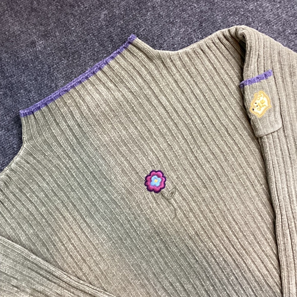 Vintage Disney Store Winnie the Pooh Chenille Ribbed Sweater XXL Sage Green 180